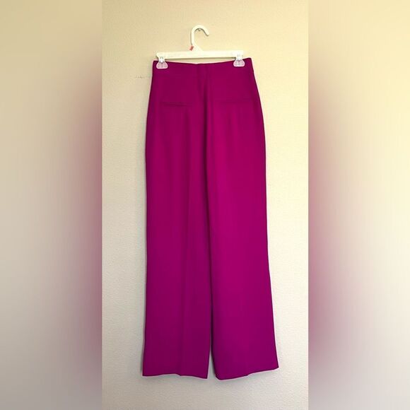 Magenta Wide Leg Trouser Pants - Picture 5 of 9